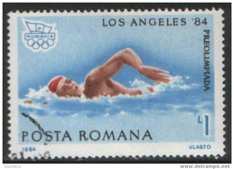 Timbres B03 Sports > Natation   Roumanie Los Angeles 1984 JO - Nuoto