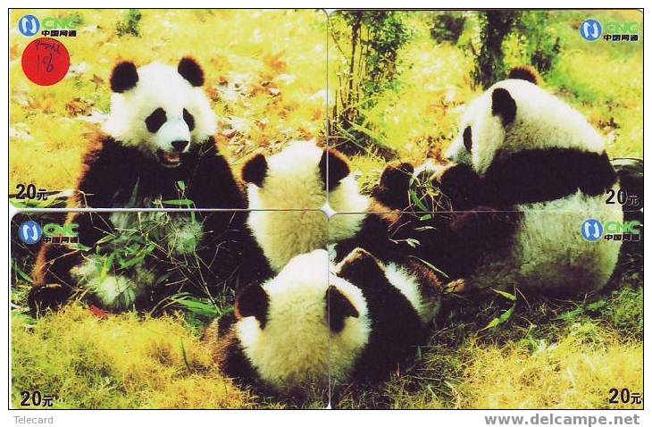 4 Telecartes En Puzzle Bear Animal Tier (1) Puzzle Of 4 Phonecards - Puzzles