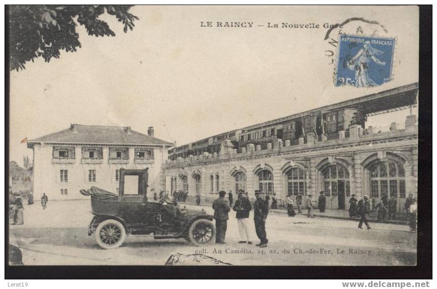 93....LE RAINCY...LA NOUVELLE GARE...VOITURES.. ECRITE....‹(•¿•)› - Le Raincy