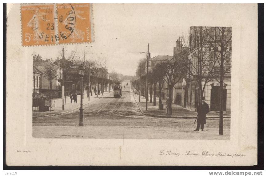 93....LE RAINCY...AV THIERS ALLANT AU PLATEAU.. ECRITE....‹(•¿•)› - Le Raincy