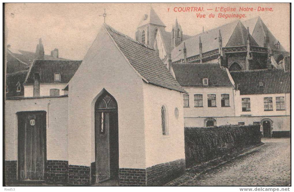 Courtrai (Kortrijk) L´Eglise Notre-Dame.Vue Du Bèguinag - Sonstige & Ohne Zuordnung