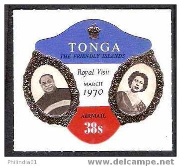 Tonga 1970 Odd Shaped, Die Cut 38s Air Mail, Royal, King & Queen  MNH* * # 1542 - Tonga (1970-...)