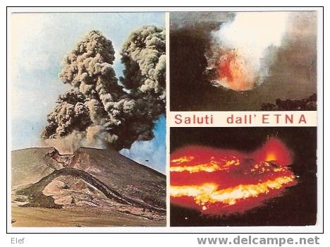 Volcan / Vulcano : "Saluti Dall´ ETNA "  , TB - Catastrophes