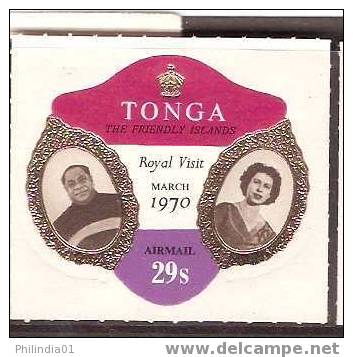 Tonga 1970 Odd Shaped, Die Cut 29s Air Mail, Royal, King & Queen  MNH* * # 1528 - Tonga (1970-...)