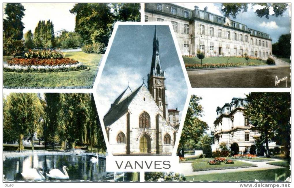 Lot 2 CP - Vanves (92) - N° 921 - Multi-vues - L'école Des Garçons - Vanves