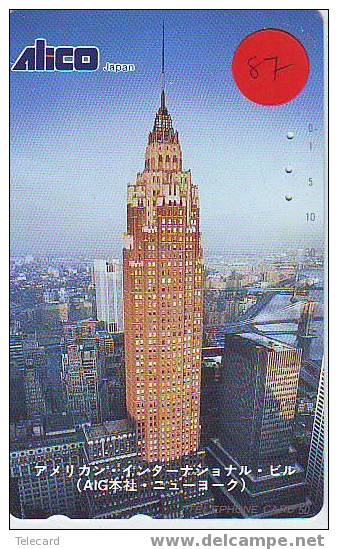 Telecarte Statue Of Liberty (87) Statue De La Liberte Twins Towers New York USA  Phonecard Japan - Paysages