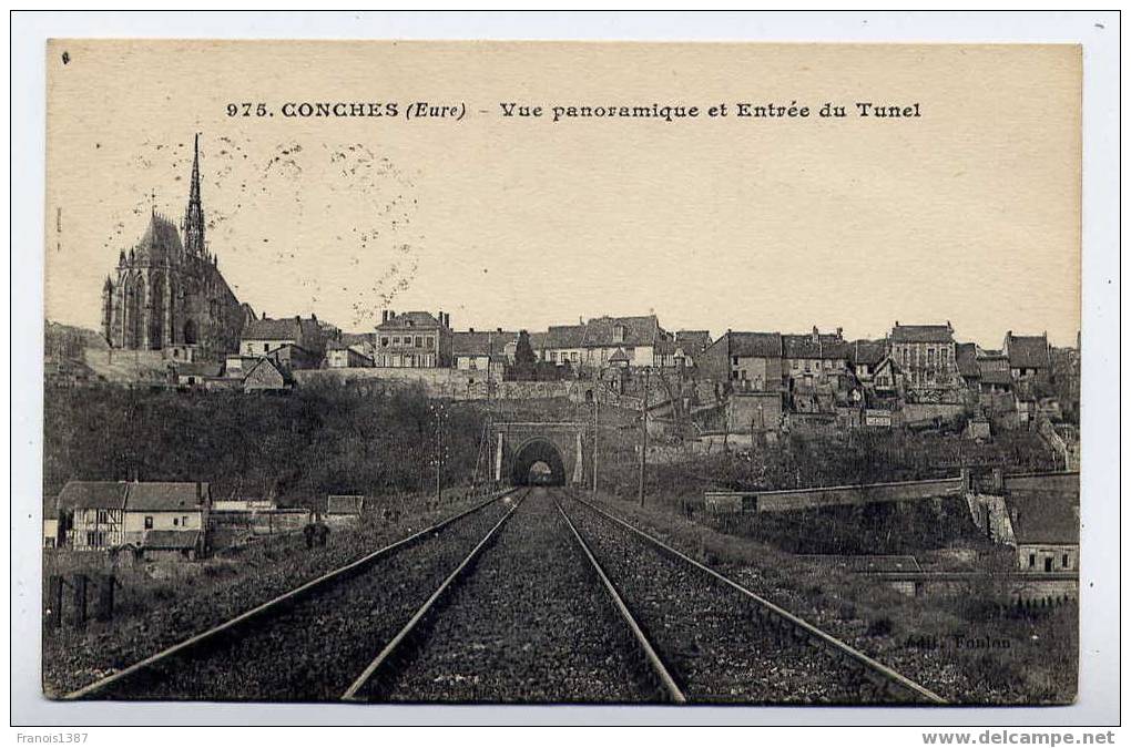 M6 - CONCHES-en-OUCHE - Vue Panoramique Et Entrée Du Tunnel (1936) - Conches-en-Ouche