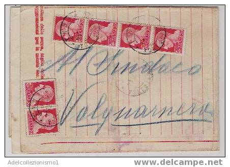 798)lettera Con 6x20c.imperiale Da Barrafranca A Valguarnera Il 17-10-1944 - Poststempel