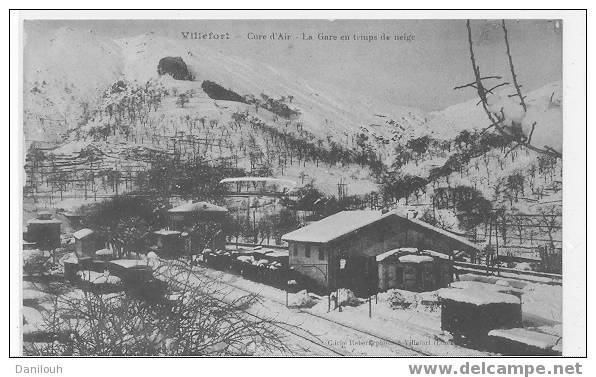 48 // VILLEFORT / La Gare En Temps De Neige, Robert Photo * - Villefort