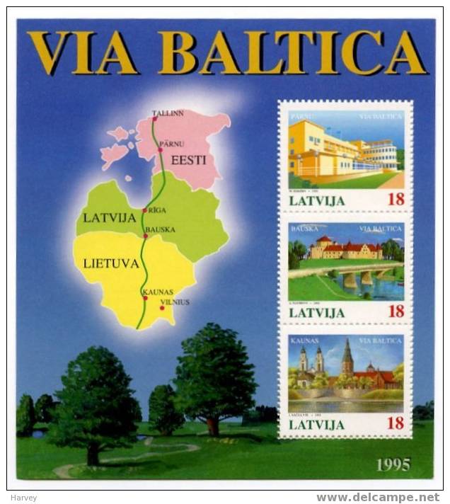 Lettonie. 10e Anniversaire De La "voie Balte". - Emissions Communes