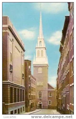 OLD NORTH CHURCH OF PAUL REVERE FAME . SALEM STREET. BOSTON. - Boston