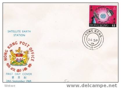 Ch-HK029/ HONG KONG - FDC, Satelite  Earth Station1969 - FDC