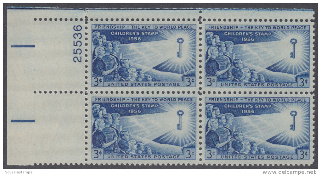 !a! USA Sc# 1085 MNH PLATEBLOCK (UL/25536) - Children's Issue - Unused Stamps