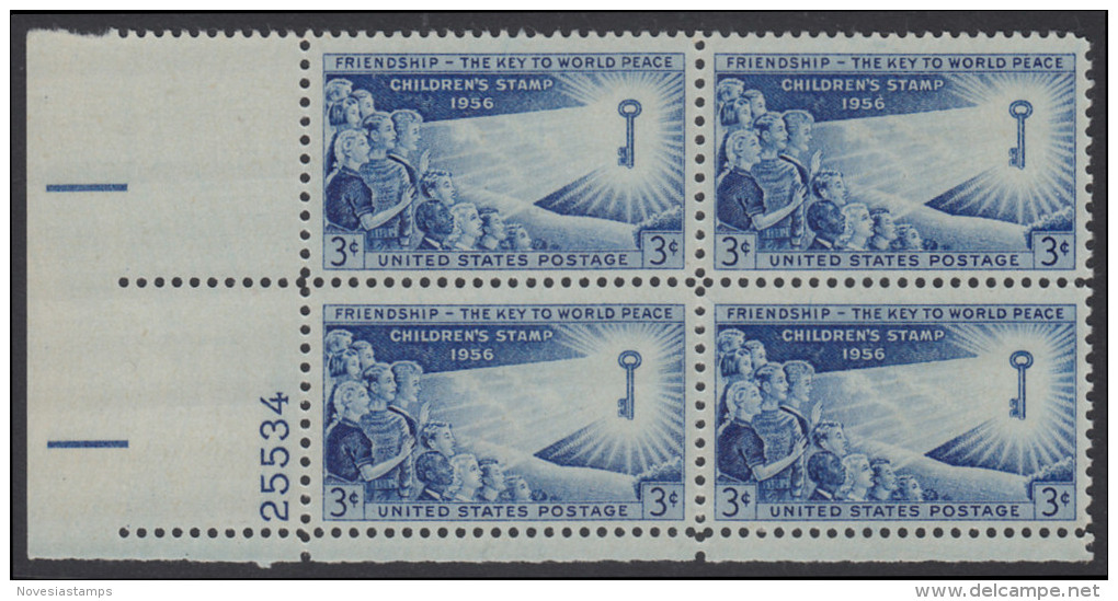 !a! USA Sc# 1085 MNH PLATEBLOCK (LL/25534) - Children's Issue - Unused Stamps