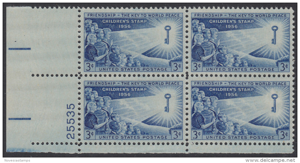 !a! USA Sc# 1085 MNH PLATEBLOCK (LL/25535) - Children's Issue - Ongebruikt