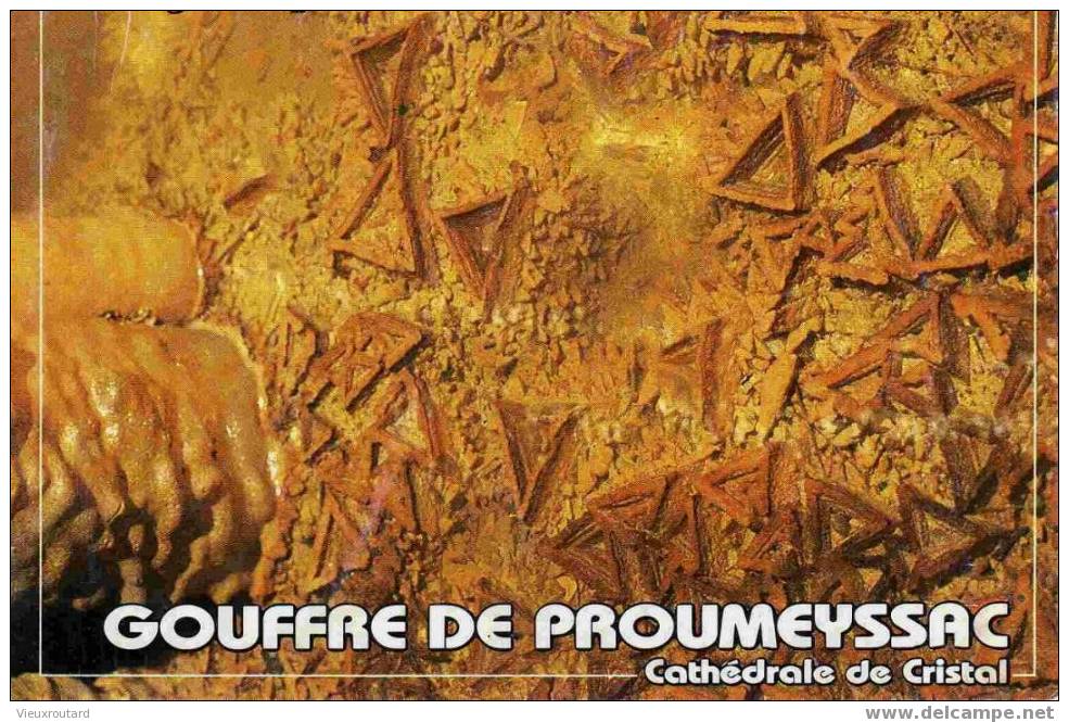 CPSM, AUDRIX, LE BUGUE SUR VEZERE, GOUFFRE DE PROUMESSAC, CATHEDRALE DE CRISTAL, DATEE 1991. - Gourdon