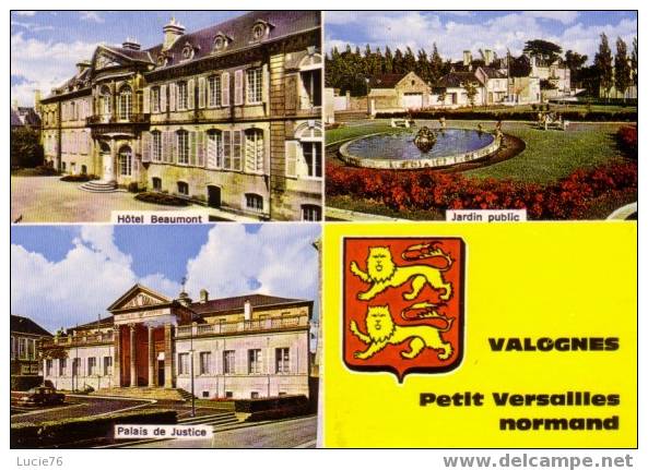 VALOGNE -  Petit Versailles Normand -   3 Vues Et Blason - Valognes