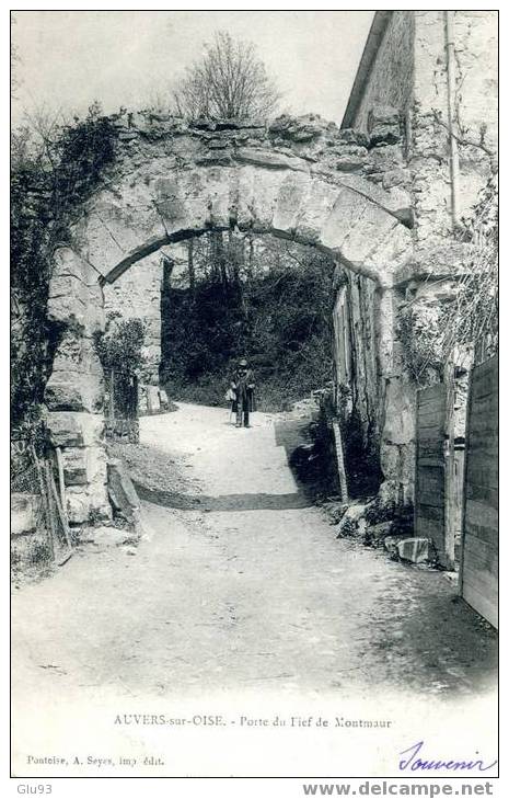 Lot 2 CPA - Auvers-sur-Oise (95) - Porte Du Fief De Montmaur - L'église - Auvers Sur Oise