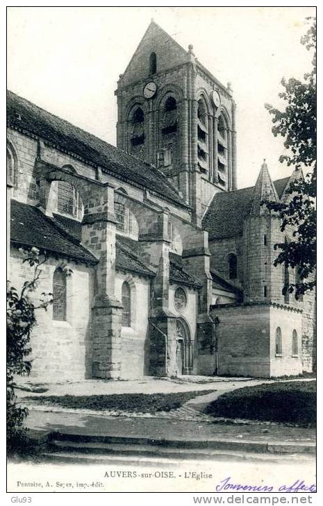 Lot 2 CPA - Auvers-sur-Oise (95) - Porte Du Fief De Montmaur - L'église - Auvers Sur Oise