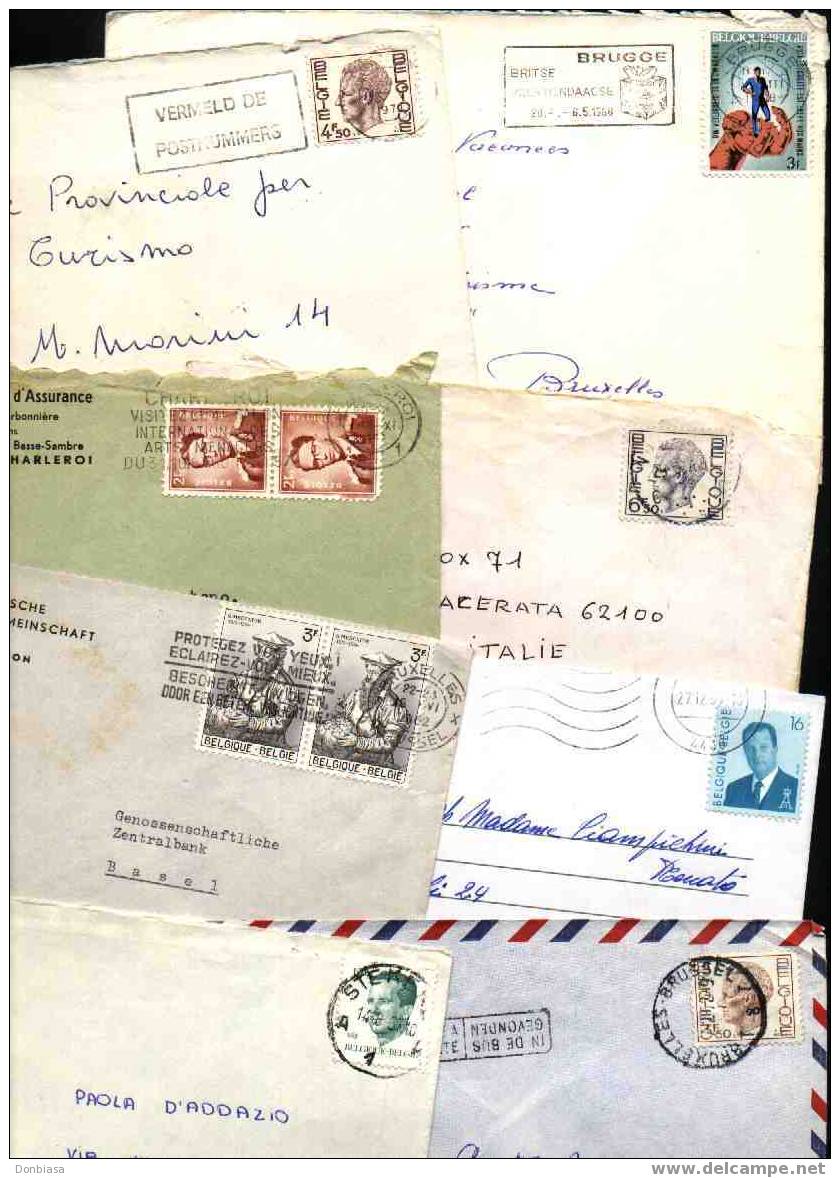 Lot De 18 Enveloppes Belgiques Affranchies, Voyagées à L´ étranger - Colecciones