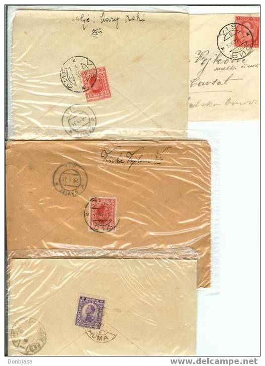 Jugoslavia: Lotto 4 Lettere Affrancate E Viaggiate (una In Raccomandata) 1922-1931 - Storia Postale