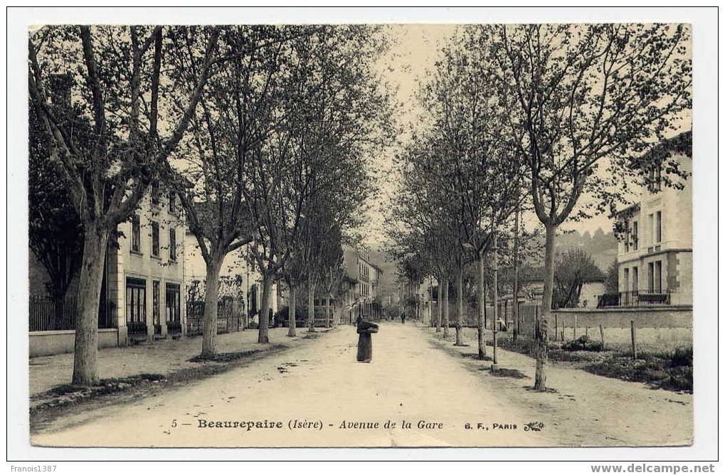 M8 - BEAUREPAIRE - Avenue De La Gare (1913) - Beaurepaire