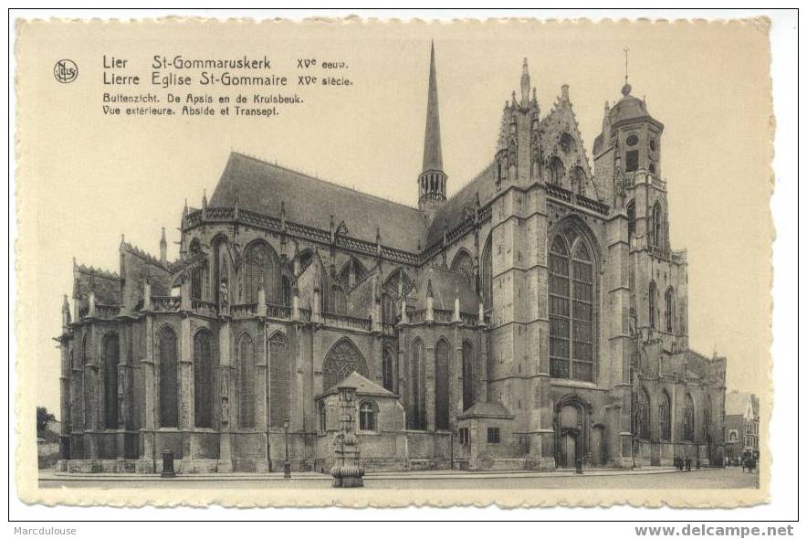 Lier. Lierre. Sint-Gummaruskerk - Gommaruskerk, Buitenzicht, De Apsis En De Kruisbeuk, XVe Eeuw. Eglise Saint-Gommaire. - Lier