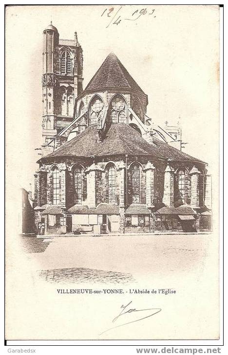 CPA De VILLENEUVE SUR YONNE - L'Abside De L'Eglise (1903). - Villeneuve-sur-Yonne