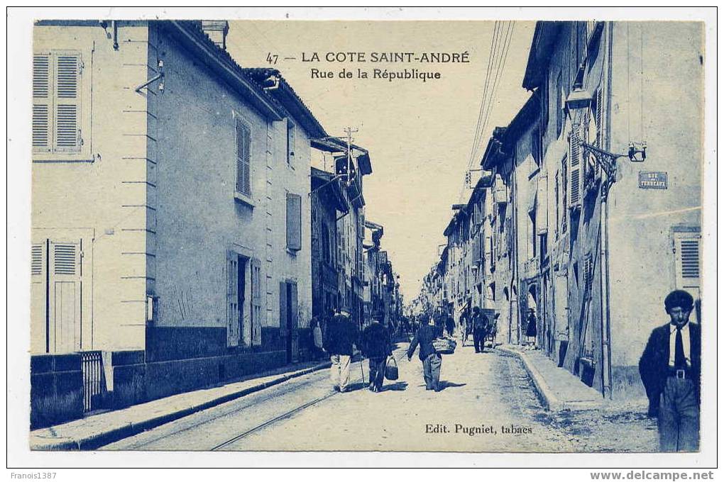 M8 - LA COTE SAINT-ANDRE - Rue De La République (BELLE CARTE Animée) - La Côte-Saint-André