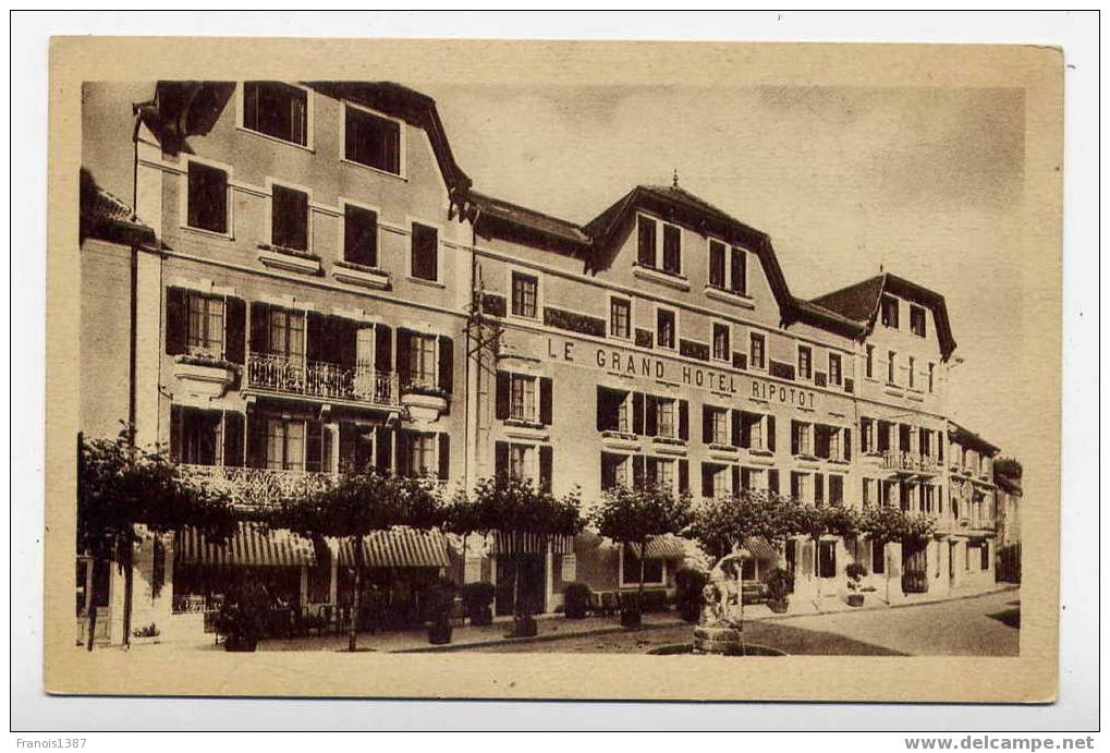 M8 - CHAMPAGNOLE - Le Grand Hôtel "RIPOTOT" (carte De L'Hôtel Lui-même) - Champagnole