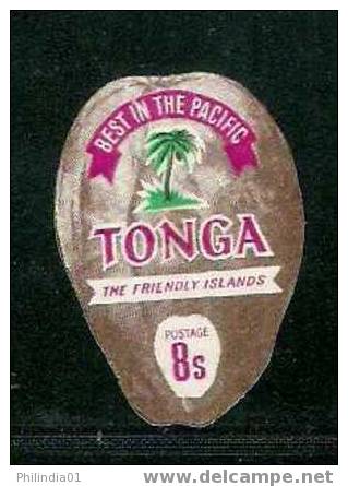 Tonga 1972 Odd Shaped, Die Cut, 8s Fruit, Coconut Shaped  # 1709 - Tonga (1970-...)
