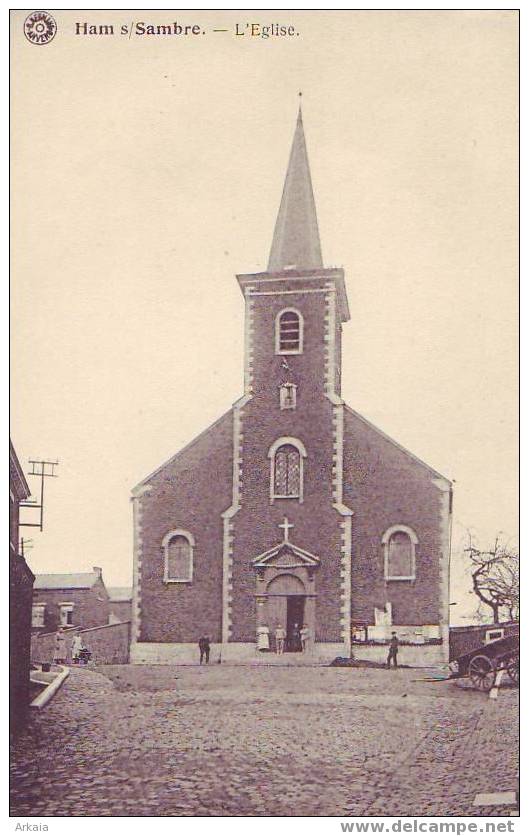 HAM S/SAMBRE = L'église - Animée  (G. Hermans) Vierge - Jemeppe-sur-Sambre