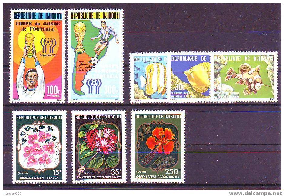 Nr 220/221, 222/223, 231/233 **, Michel = 24 Euro (Z10348) - Djibouti (1977-...)