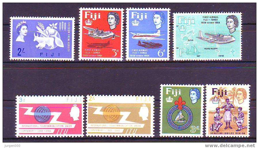 Nr 170, 178/179, 180/182, 183/184 **, Michel = 18 Euro (Z10694) - Fidji (1970-...)