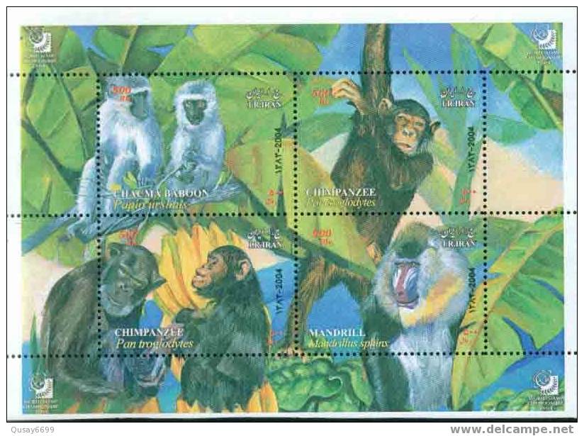 Iran, Monkey M/S - Monkeys