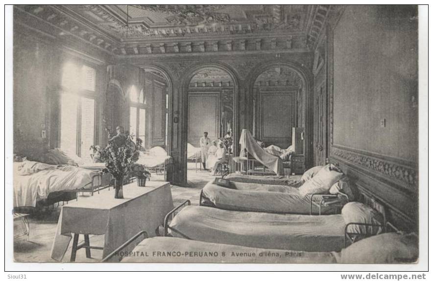 HOSPITAL AUXILLIAIRE N° 229 FRANCO PERUANO 8 RUE D IENA PARIS - Croix-Rouge