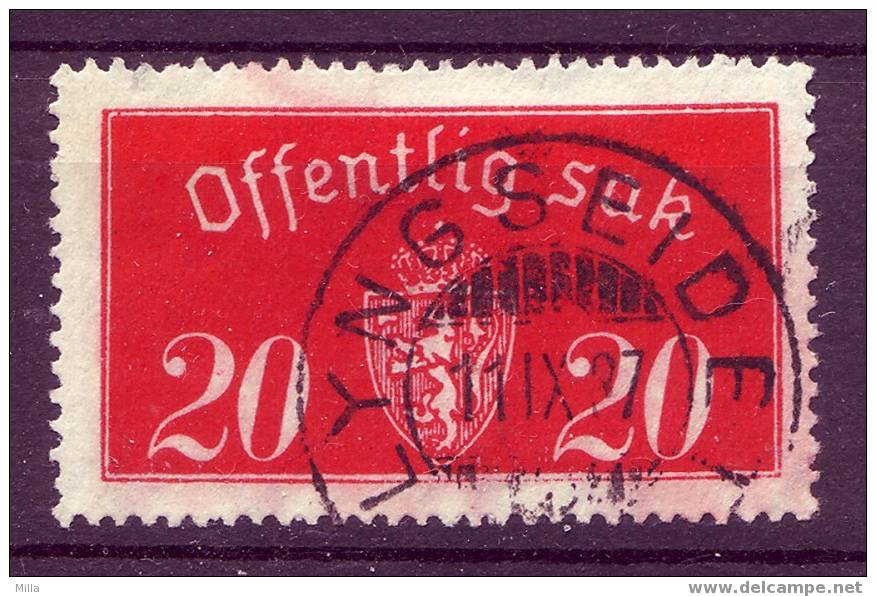 MICHEL No.14 II  LUX CANCEL - LYNGSEIDET-11-IX-1937. VERY FINE. - Dienstmarken