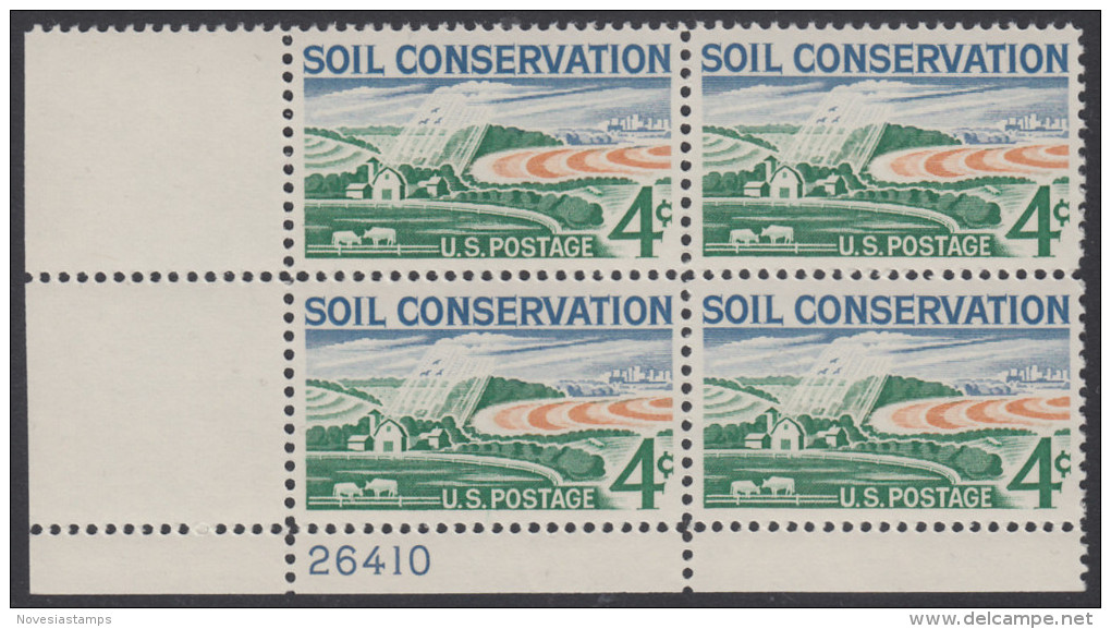 !a! USA Sc# 1133 MNH PLATEBLOCK (LL/26410) - Soil Conservation - Unused Stamps