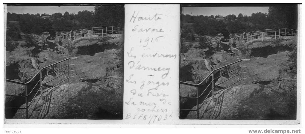 74-07 - Haute Savoie - Environs D'Annecy - Les Gorges Du Fier - La Mer De Rochers  (Original) - Plaques De Verre