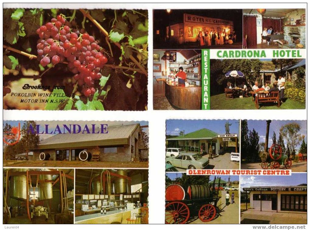 6 Wine & Vineyards Postcard / 6 Carte De Vin Et Vignes - Culturas
