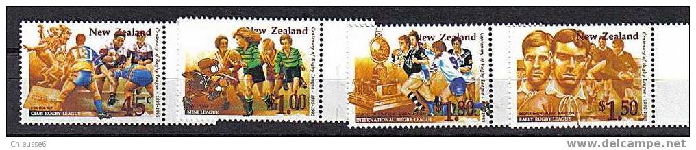 Nelle Zélande - Rugby -série 4 Timbres - 1 - Rugby