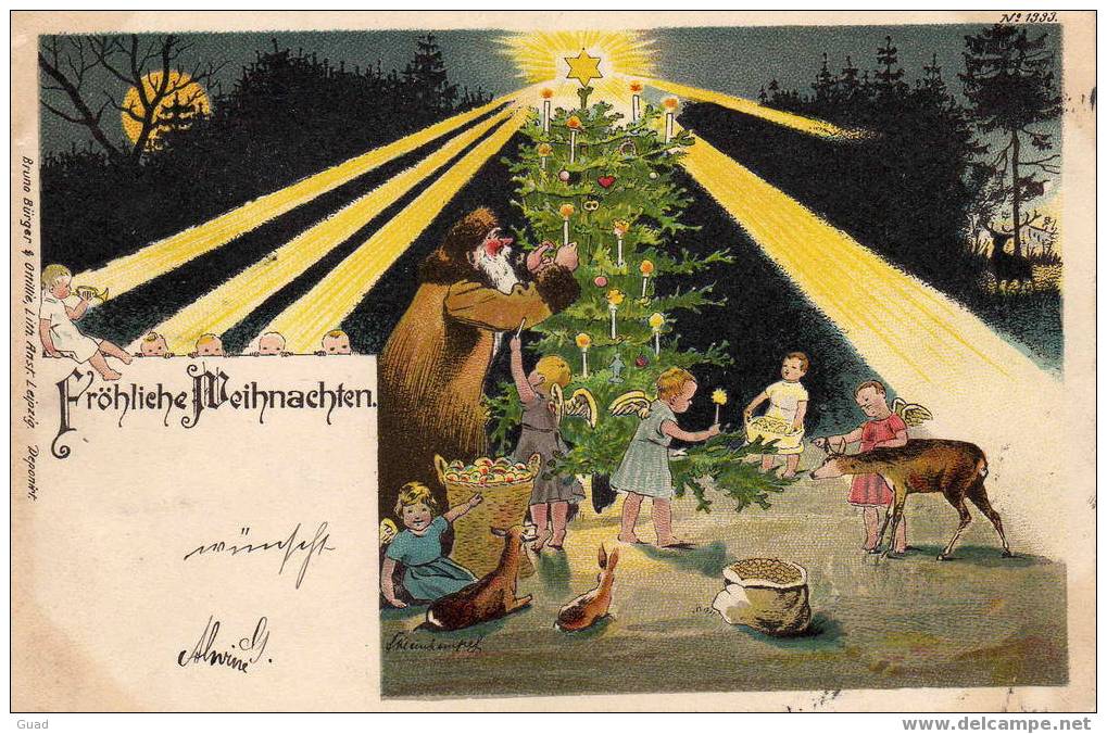 ILLUSTRATEUR  - F. KLEINEHEMPEL-  LE PERE NOEL AVT 1904 - Kleinhempel