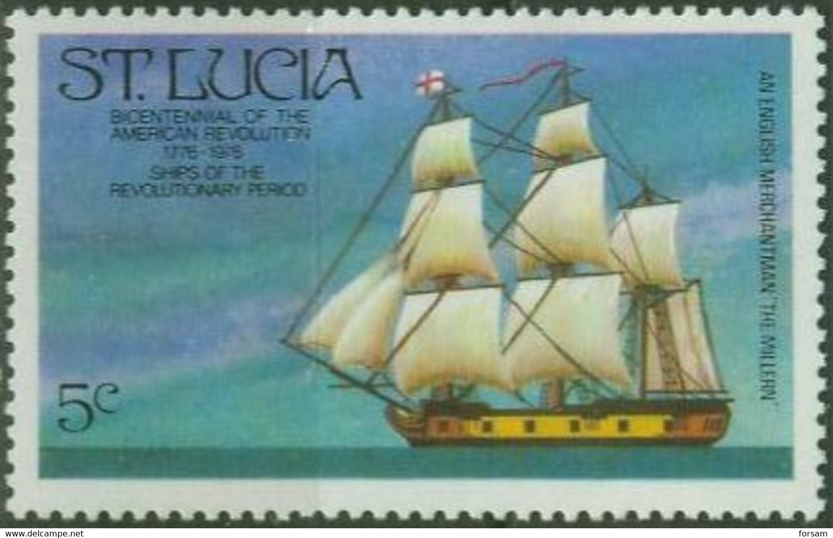 ST.LUSIA..1976..Michel # 375...MLH. - St.Lucia (...-1978)