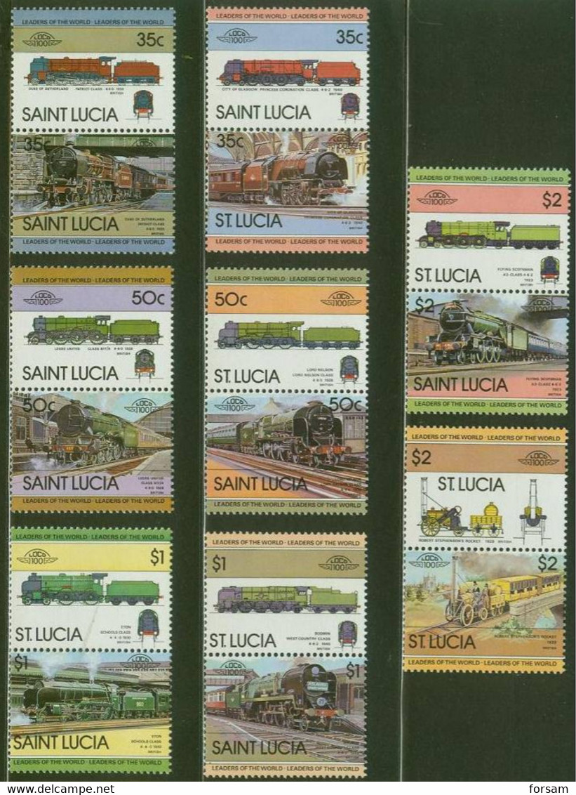 ST.LUSIA..1983..Michel # 612-627...MLH...8 Paare. - St.Lucia (1979-...)