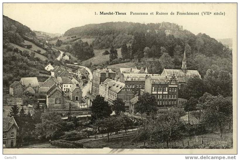 BELGIQUE - Marché-Theux - Panorama Et Ruines De Franchimont - Theux