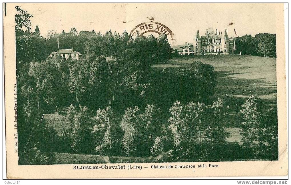 ST JUST EN CHEVALET CHATEAU DE CONTENSON  1932 - Saint Just Saint Rambert