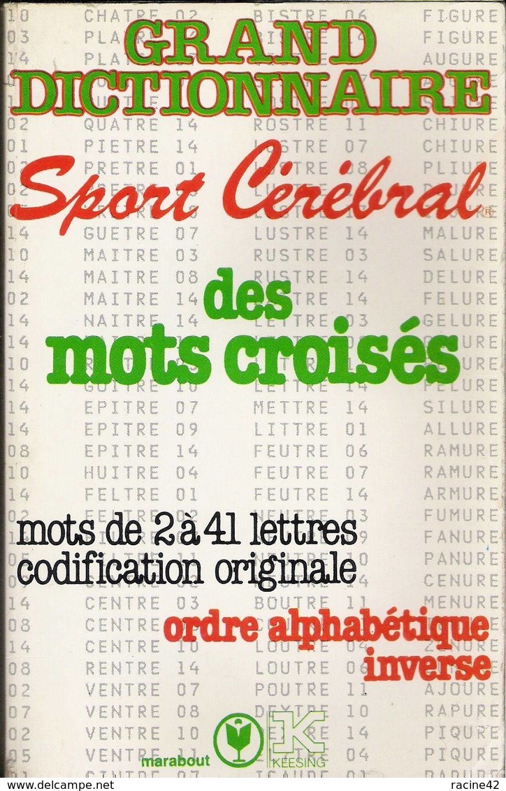 EDITIONS MARABOUT - GRAND DICTIONNAIRE MARABOUT DES MOTS CROISES (ouvrage Collectif) - Palour Games