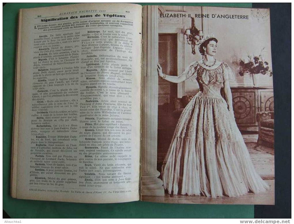 1953 ALMANACH HACHETTE PETITE ENCYCLOPEDIE POPULAIRE DE LA VIE PRATIQUE RECLAMES ARTICLES /CHEFS LIEUX 110 PAGES/ 350GR - Encyclopedieën