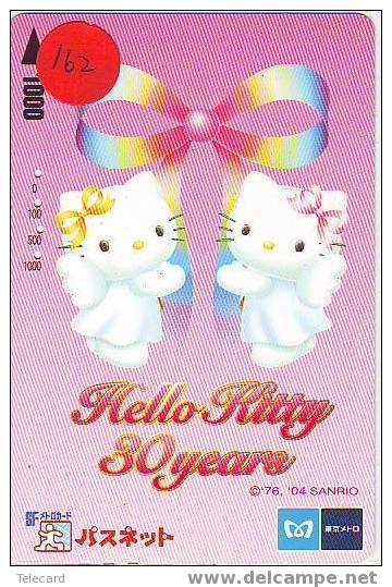 HELLO KITTY (162) KAT CAT CHAT RABBIT Lapin Katze Kaninchen Carte Prépayée Japonaise - Stripverhalen