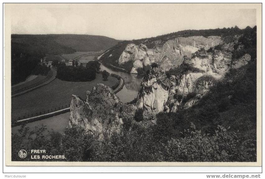 Freyr (Hastière). Les Rochers, Le Château Et La Meuse. De Rotsen, Het Kasteel En De Maas. - Hastière